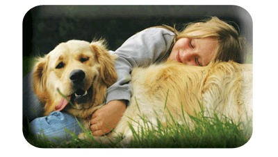 Girl with dog